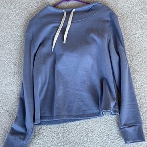 Vanilla Star Light Blue Cropped Hoodie, size medium